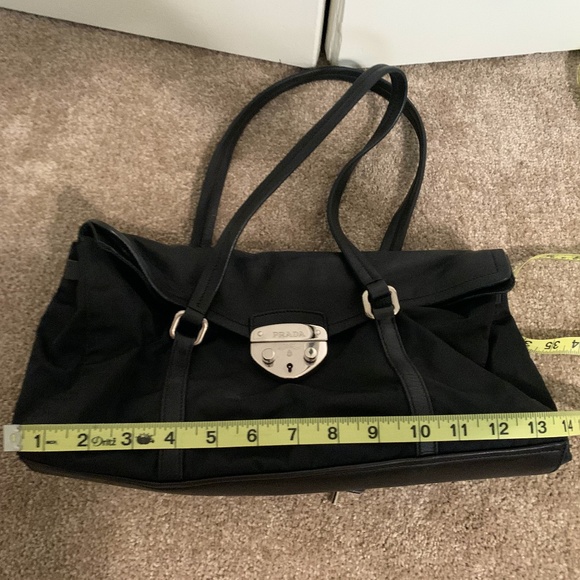 Prada Tessuto Nylon & Leather Key Clasp Lock Purse - Picture 5 of 7